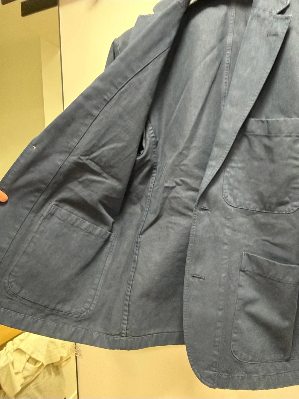 J. Crew Navy Blue Cotton Blazer